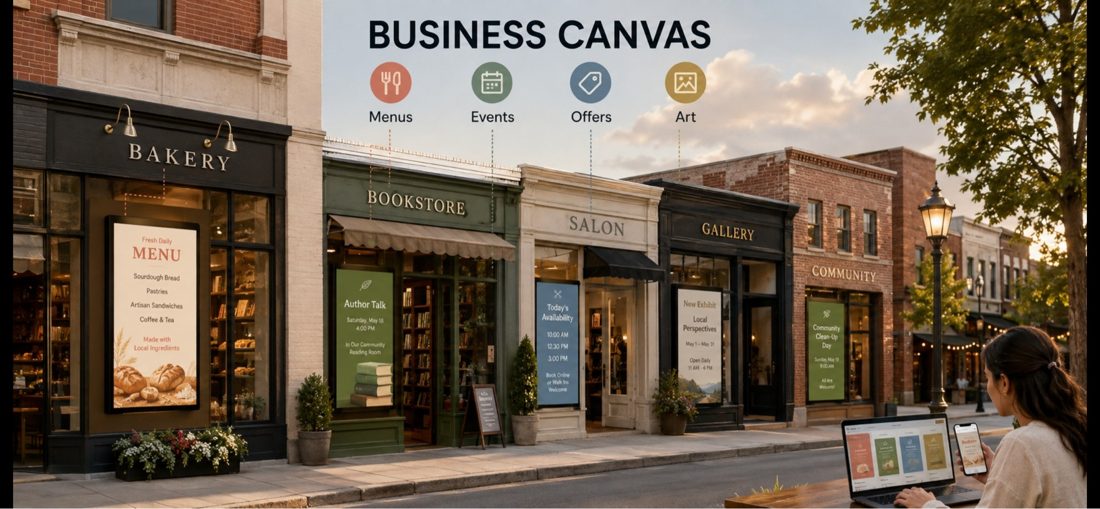 Business Canvas concept render