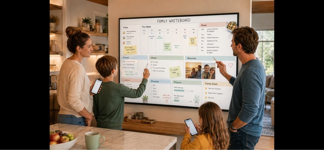 Family Whiteboard concept render